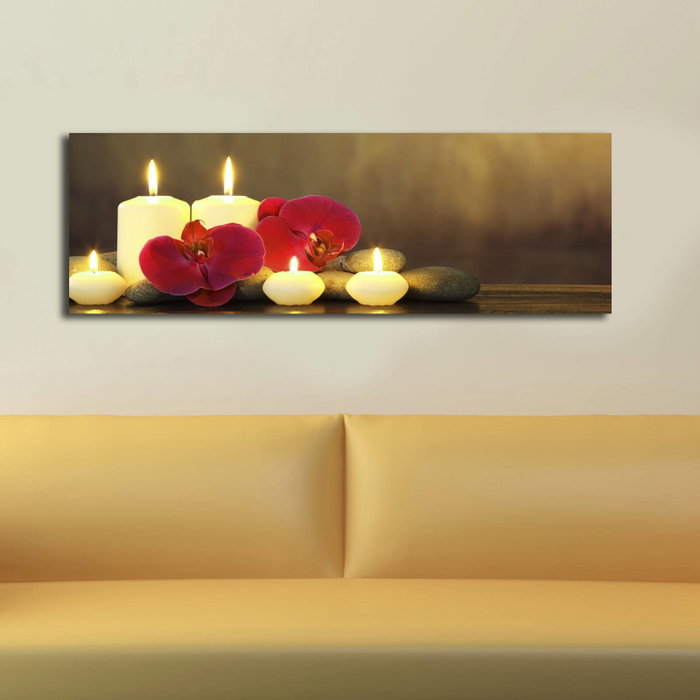 Wallity Cuadro Decorativo en Lienzo Iluminado con LED 30x90 cm Multicolor